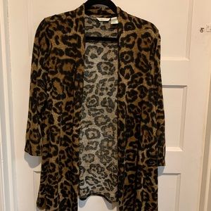 Leopard Print Knitted Cardigan Super Soft
